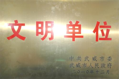 热烈祝贺我校被评为武威市文明单位